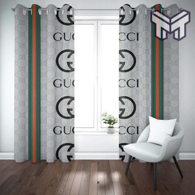 Gucci logo luxury fashion window curtain trending 2023 for home decor