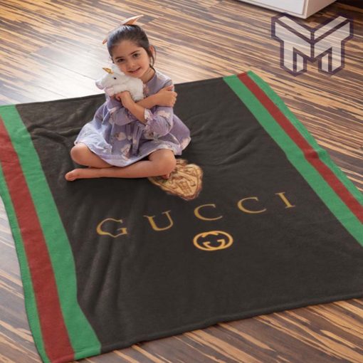 Gucci luxury brand new logo premium blanket fleece thin blanket to keep warm