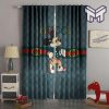 Gucci mickey hot luxury brand window curtain living room window decor,curtain waterproof with sun block