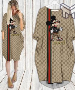 Gucci mickey mouse batwing pocket dress luxury brand clothing clothes outfit for women hot 2023 Type03