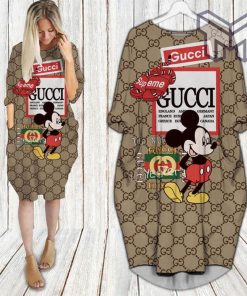 Gucci mickey mouse batwing pocket dress luxury clothing clothes outfit for women hot 2023