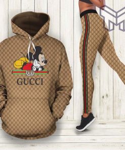 Gucci mickey mouse hoodie leggings for women hot 2023