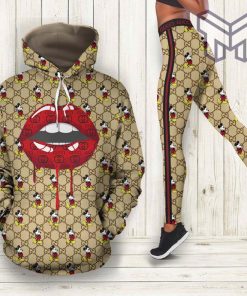 Gucci mickey mouse hoodie leggings luxury brand clothing clothes outfit for women hot 2023