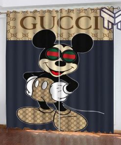 Gucci mickey printed premium logo fashion luxury brand window curtain window decor,curtain waterproof with sun block
