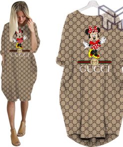 Gucci minnie mouse batwing pocket dress luxury brand clothing clothes outfit for women hot 2023 Type02