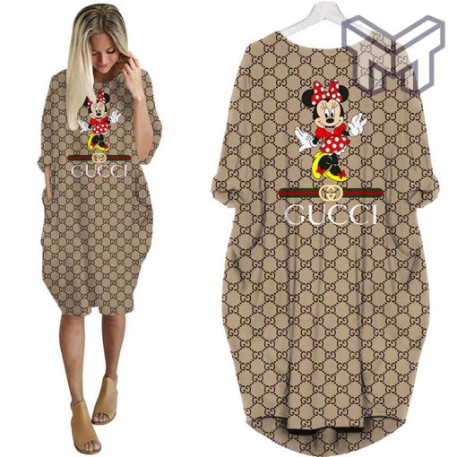 Gucci minnie mouse batwing pocket dress luxury brand clothing clothes outfit for women hot 2023 Type02