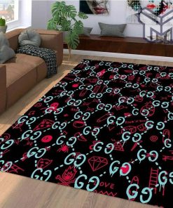 Gucci multicolor luxury area rug for living room bedroom carpet home decorations mat type 1