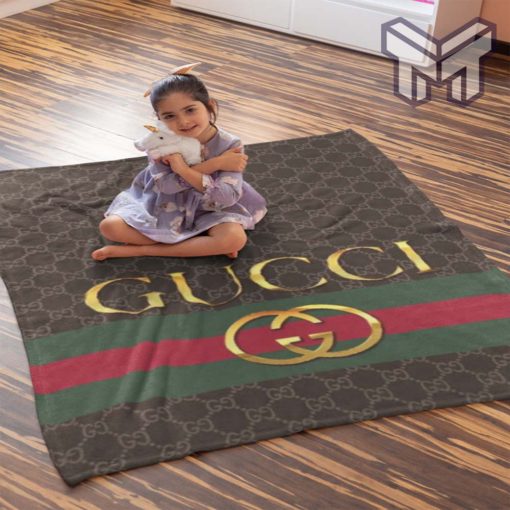 Gucci new luxury brand hot logo premium blanket fleece thin blanket to keep warm