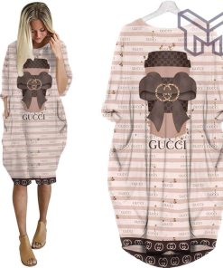 Gucci pink batwing pocket dress luxury brand clothing clothes outfit for women hot 2023