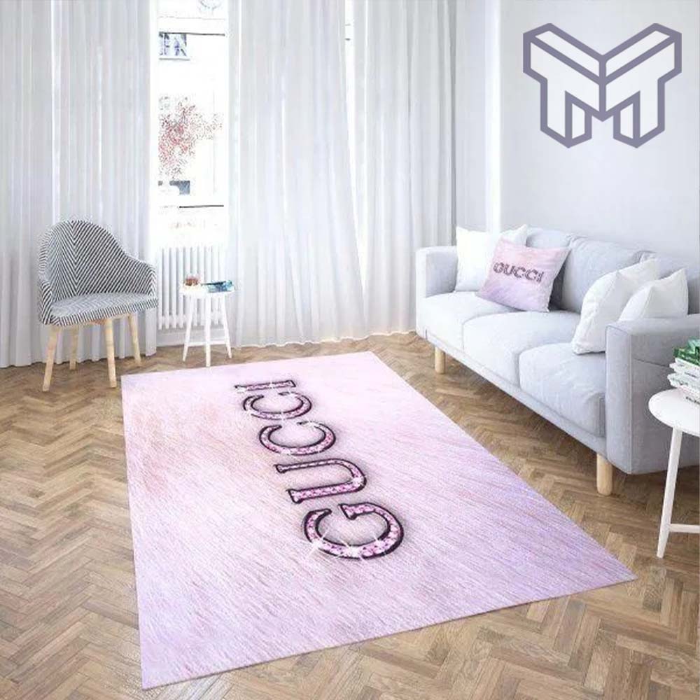 Gucci pink luxury area rug for living room bedroom carpet home decorations mat type 01