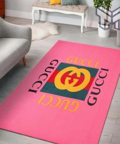 Gucci pink luxury area rug for living room bedroom carpet home decorations mat type 02