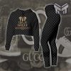Gucci queen croptop hoodie leggings for women luxury brand clothing clothes outfit hot 2023