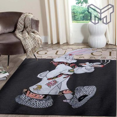 Gucci rabbit luxury area rug for living room bedroom carpet home decorations mat