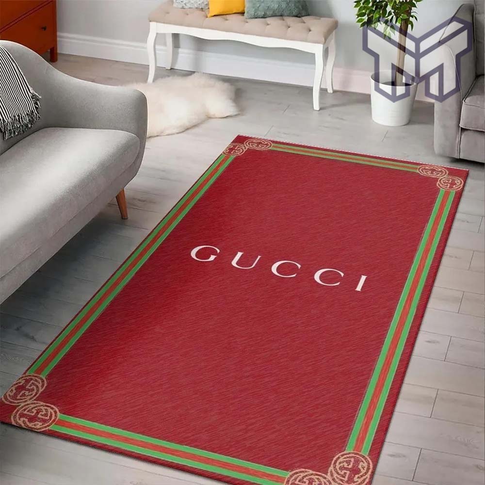 Gucci red luxury area rug for living room bedroom carpet home decorations mat type 02