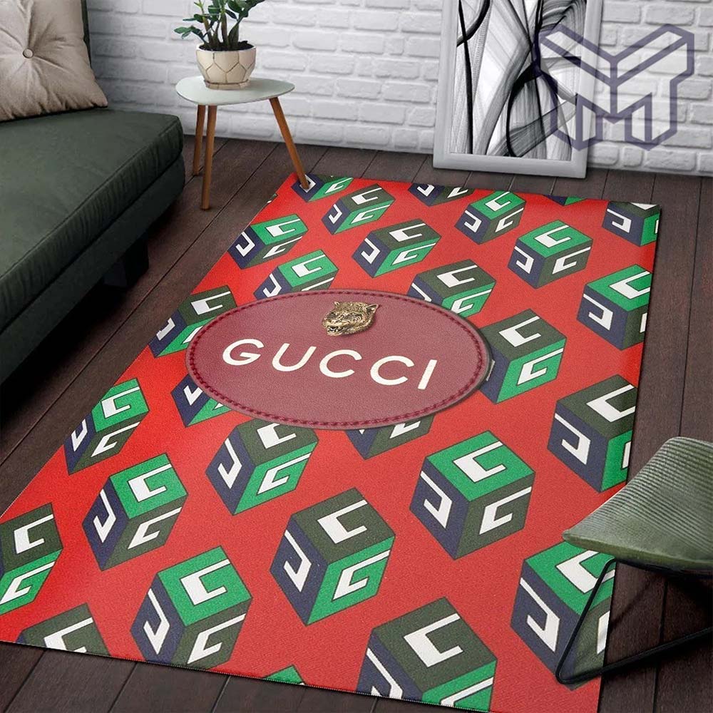 Gucci red luxury area rug for living room bedroom carpet home decorations mat type 03