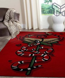 Gucci red snake luxury area rug for living room bedroom carpet home decorations mat type 1