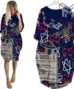 Gucci retro batwing pocket dress luxury brand clothing clothes outfit for women hot 2023