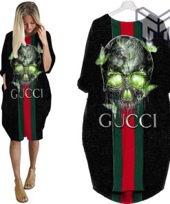 Gucci skull batwing pocket dress luxury brand clothing clothes outfit for women hot 2023 Type02