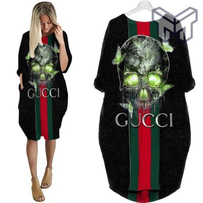 Gucci skull batwing pocket dress luxury brand clothing clothes outfit for women hot 2023 Type02