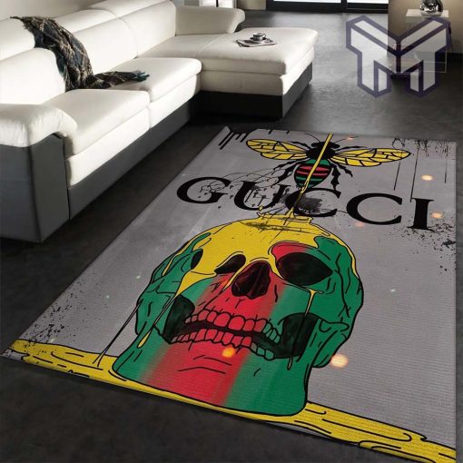 Gucci skull luxury area rug for living room bedroom carpet home decorations mat type 1
