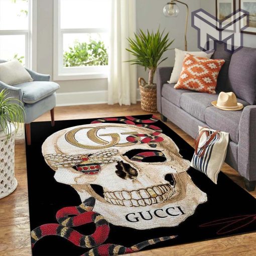 Gucci skull luxury area rug for living room bedroom carpet home decorations mat type 2