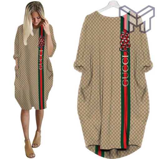 Gucci snake batwing pocket dress luxury brand clothing clothes outfit for women hot 2023