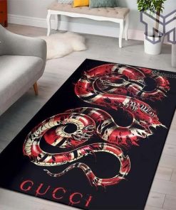 Gucci snake black luxury area rug for living room bedroom carpet home decorations mat