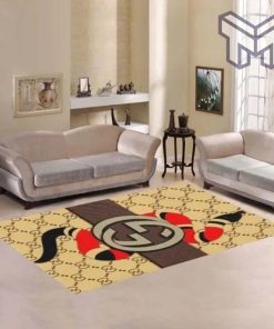 Gucci snake brown luxury area rug for living room bedroom carpet home decorations mat