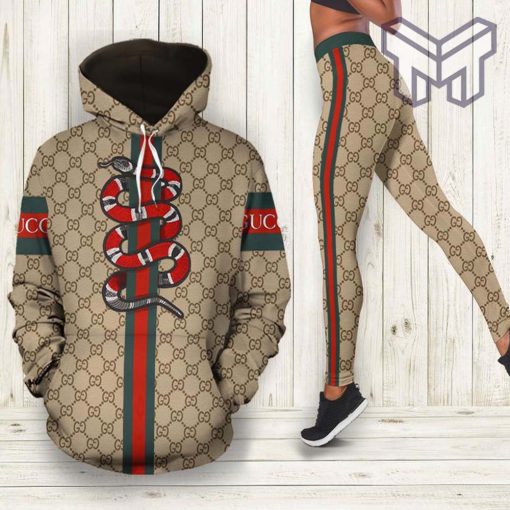 Gucci snake hoodie leggings luxury brand clothing clothes outfit for women hot 2023