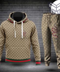 Gucci snake hoodie sweatpants pants hot 2023 luxury brand clothing clothes outfit for men type01