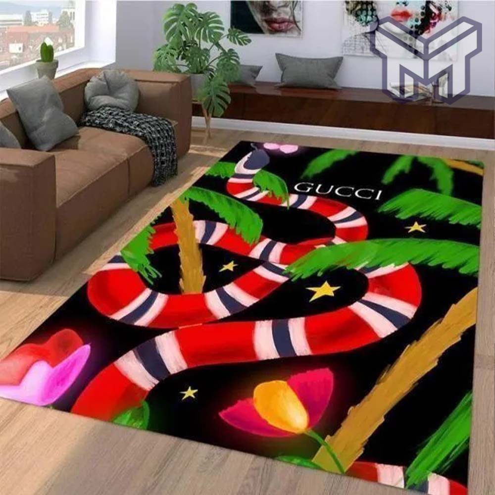 Gucci snake luxury area rug for living room bedroom carpet home decorations mat type 11