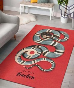 Gucci snake red luxury area rug for living room bedroom carpet home decorations mat