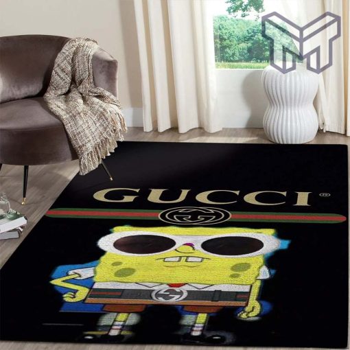 Gucci spongebob squarepants luxury area rug for living room bedroom carpet home decorations mat