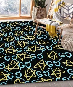 Gucci star luxury area rug for living room bedroom carpet floor mats keep warm in winter mat type01