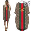 Gucci stripe batwing pocket dress luxury brand clothing clothes outfit for women hot 2023 Type02