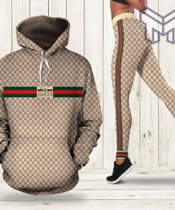 Gucci stripe hoodie leggings luxury brand clothing clothes outfit for women hot 2023 Type01