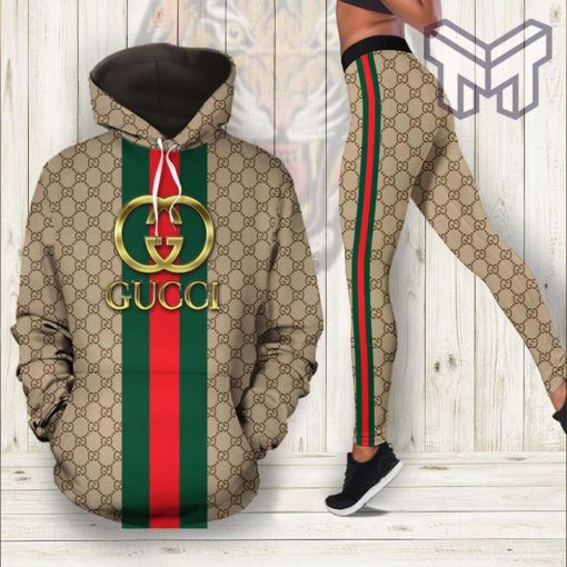 Gucci stripe hoodie leggings luxury brand clothing clothes outfit for women hot 2023 Type02