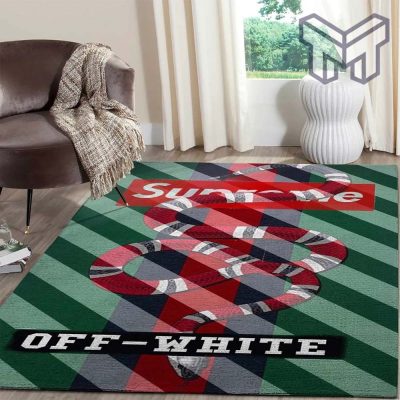 Gucci supreme off-white luxury area rug for living room bedroom carpet home decorations mat