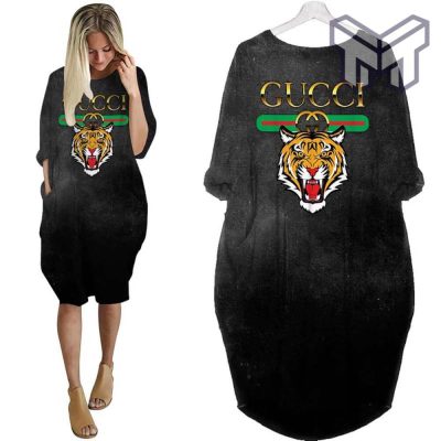 Gucci tiger batwing pocket dress luxury brand clothing clothes outfit for women hot 2023