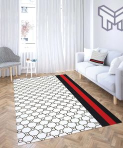 Gucci white luxury area rug 08 for living room bedroom carpet floor mats keep warm in winter mat