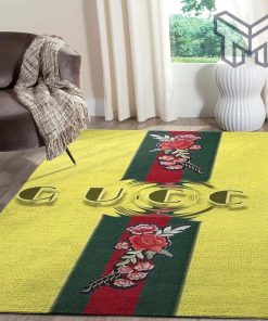 Gucci yellow luxury area rug for living room bedroom carpet home decorations mat