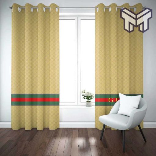 Gucci yellow luxury fashion window curtain trending 2023 for home decor