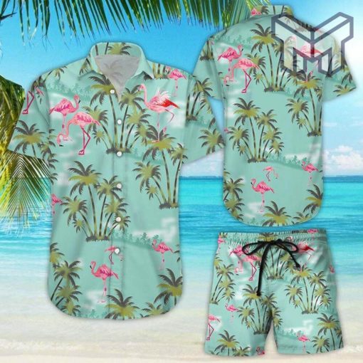 Hawaii Shirt Flamingo Island Hawaiian Shirt And Shorts