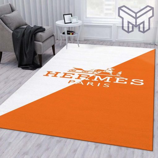 Hermes orange living room rug carpet rugs