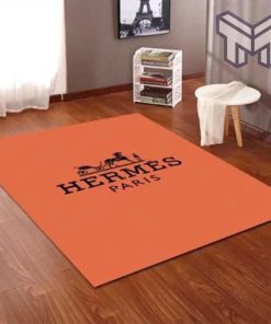 Hermes orange luxury area rug for living room bedroom carpet home decorations mat