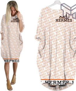 Hermes white batwing pocket dress luxury brand clothing clothes outfit for women hot 2023