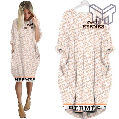 Hermes white batwing pocket dress luxury brand clothing clothes outfit for women hot 2023