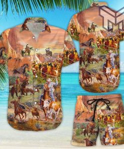 Horse Print Shirt Cowboy Love Life Hawaiian Shirt Special Gift For Cowboy Lovers