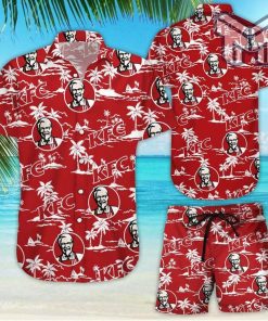 KFC Tropical Flower Aloha Hawaiian Shirts and short Summer hawaiian day 3d Hawaii shirt