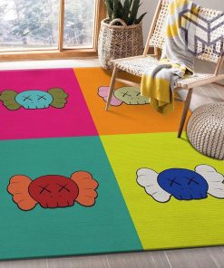 Kaws area rugs living room rug christmas gift us decor